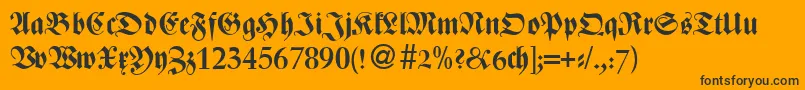 ZenturydbNormal Font – Black Fonts on Orange Background