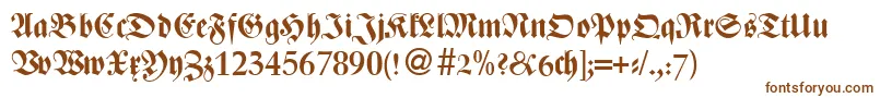 ZenturydbNormal-Schriftart – Braune Schriften auf weißem Hintergrund