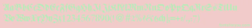 ZenturydbNormal Font – Green Fonts on Pink Background