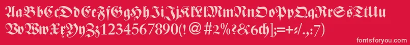 ZenturydbNormal Font – Pink Fonts on Red Background