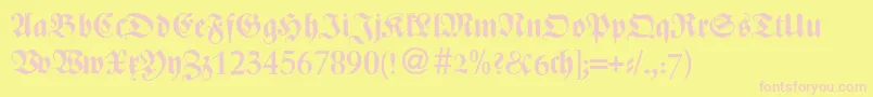 ZenturydbNormal Font – Pink Fonts on Yellow Background