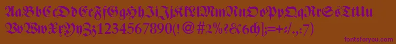 ZenturydbNormal Font – Purple Fonts on Brown Background