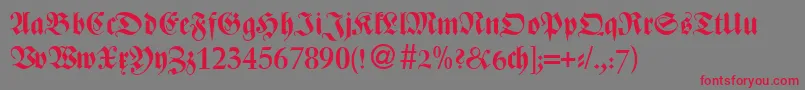 ZenturydbNormal Font – Red Fonts on Gray Background