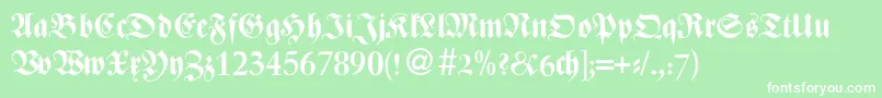 フォントZenturydbNormal – 緑の背景に白い文字