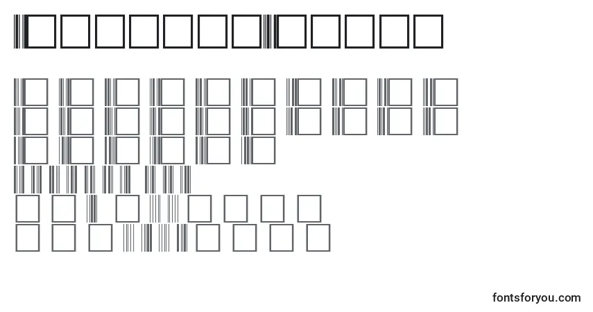 BarcoderNormal-fontti – aakkoset, numerot, erikoismerkit