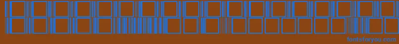 Czcionka BarcoderNormal – niebieskie czcionki na brązowym tle