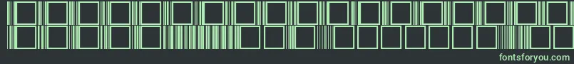 フォントBarcoderNormal – 黒い背景に緑の文字