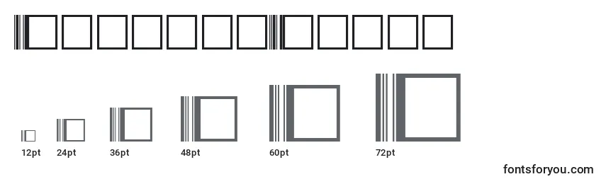 BarcoderNormal Font Sizes