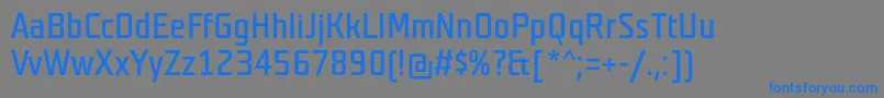 Czcionka Teutonnormal – niebieskie czcionki na szarym tle