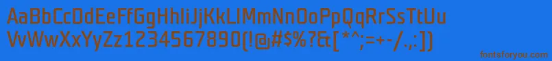 Teutonnormal Font – Brown Fonts on Blue Background