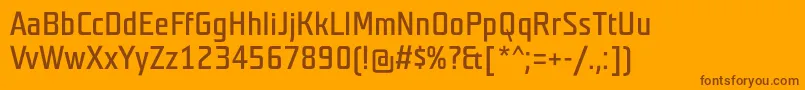 Teutonnormal Font – Brown Fonts on Orange Background