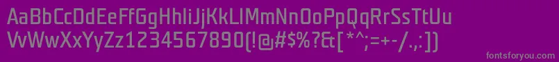 Fonte Teutonnormal – fontes cinzas em um fundo violeta