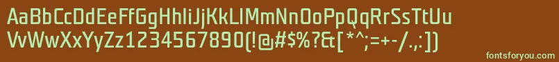 Шрифт Teutonnormal – зелёные шрифты на коричневом фоне