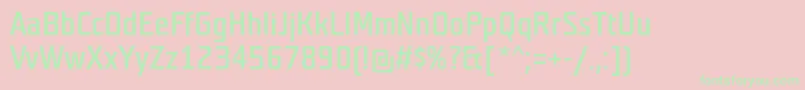 Teutonnormal Font – Green Fonts on Pink Background