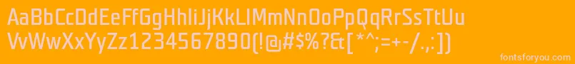 Teutonnormal Font – Pink Fonts on Orange Background