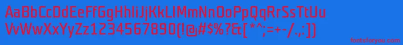 Шрифт Teutonnormal – красные шрифты на синем фоне