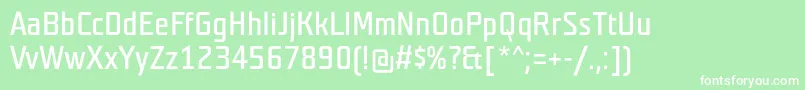 Teutonnormal-fontti – valkoiset fontit vihreällä taustalla