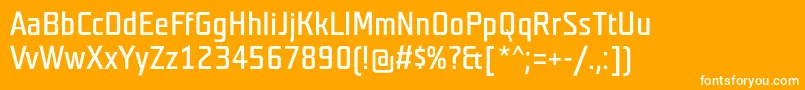 Teutonnormal Font – White Fonts on Orange Background