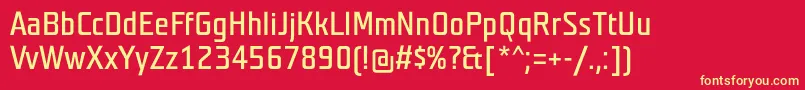 フォントTeutonnormal – 黄色の文字、赤い背景