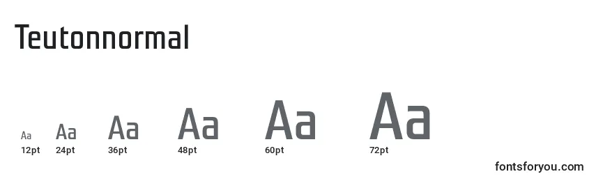 Teutonnormal Font Sizes