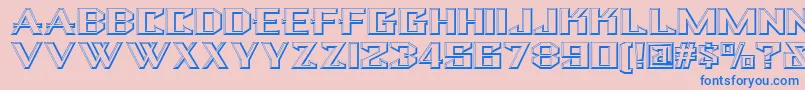 Шрифт Bulwark – синие шрифты на розовом фоне
