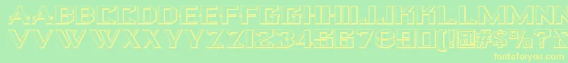 Bulwark Font – Yellow Fonts on Green Background