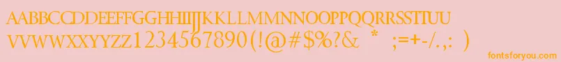 TheGonjuring Font – Orange Fonts on Pink Background