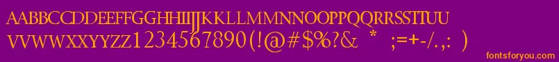 TheGonjuring Font – Orange Fonts on Purple Background