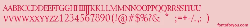 TheGonjuring Font – Red Fonts on Pink Background