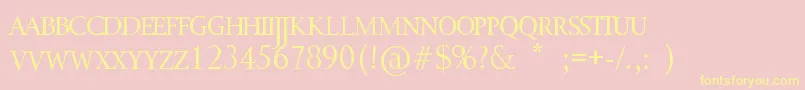 TheGonjuring Font – Yellow Fonts on Pink Background