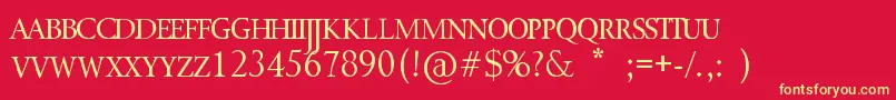 TheGonjuring Font – Yellow Fonts on Red Background