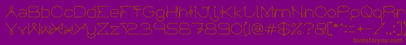 ElectricCityBold Font – Brown Fonts on Purple Background