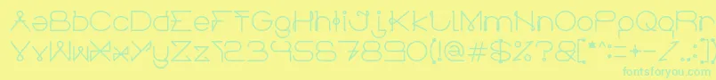 ElectricCityBold Font – Green Fonts on Yellow Background