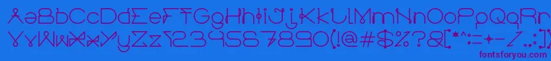 ElectricCityBold Font – Purple Fonts on Blue Background