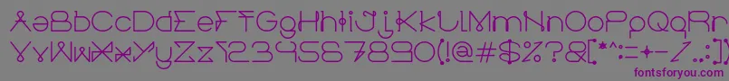 ElectricCityBold Font – Purple Fonts on Gray Background