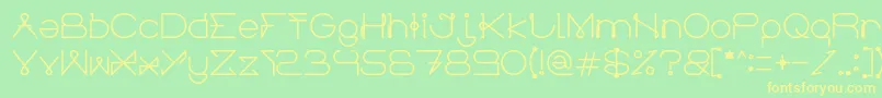 ElectricCityBold Font – Yellow Fonts on Green Background