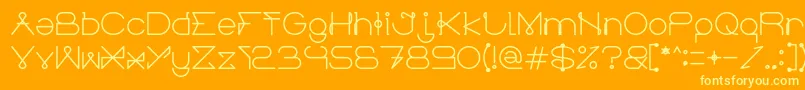 ElectricCityBold Font – Yellow Fonts on Orange Background