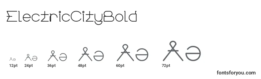 ElectricCityBold Font Sizes