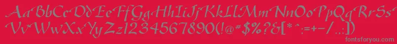 Gasteur Font – Gray Fonts on Red Background