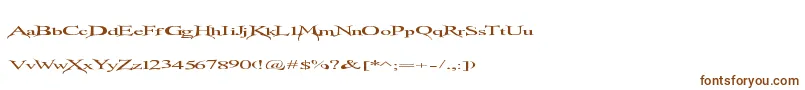 Шрифт Transmutation – коричневые шрифты на белом фоне