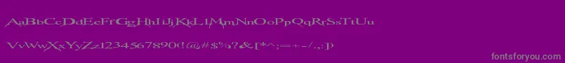 Transmutation Font – Gray Fonts on Purple Background