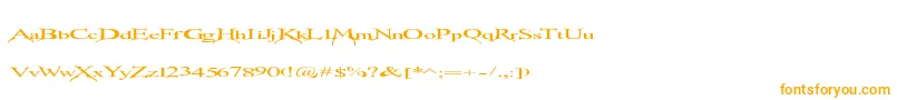 Transmutation Font – Orange Fonts on White Background