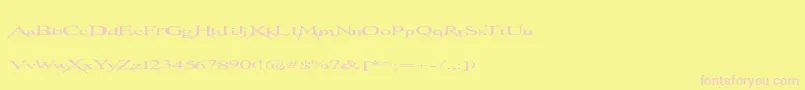 フォントTransmutation – ピンクのフォント、黄色の背景