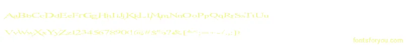 フォントTransmutation – 白い背景に黄色の文字