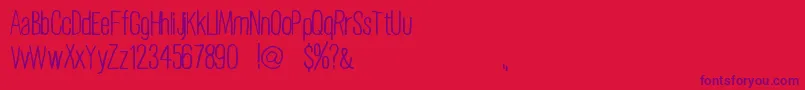 PlainOldHandwriting Font – Purple Fonts on Red Background