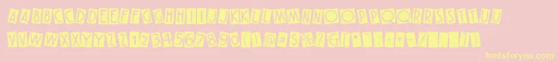 VintagePunk Font – Yellow Fonts on Pink Background