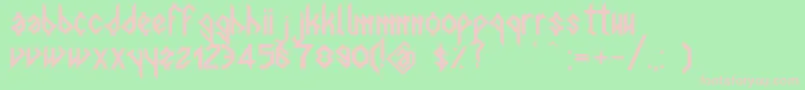 Spigulus Font – Pink Fonts on Green Background