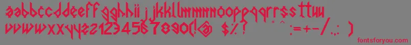 Spigulus Font – Red Fonts on Gray Background
