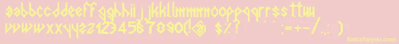 Spigulus Font – Yellow Fonts on Pink Background