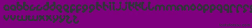 Fonte Monica – fontes pretas em um fundo violeta